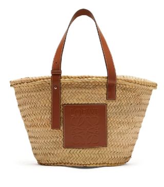 Loewe + Medium Woven Basket Bag