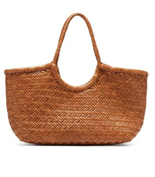 Dragon Diffusion + Nantucket Woven-Leather Basket Bag