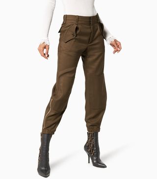 Chloé + Cargo Trousers With Tapered Hem
