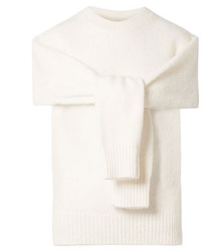 Helmut Lang + Cut-out Wool Blend Sweater
