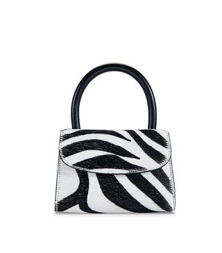 By Far + Mini Zebra Print Bag