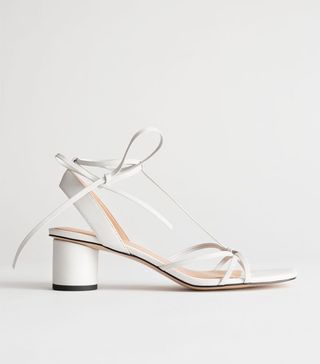 & Other Stories + Square-Toe Lace-Up Sandals
