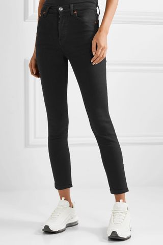 Re/Done + Originals Ultra Stretch High-Rise Ankle Crop Skinny Jeans