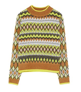 Zara + Metallic Thread Jacquard Sweater