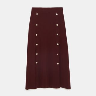 Zara + Knitted Midi Skirt