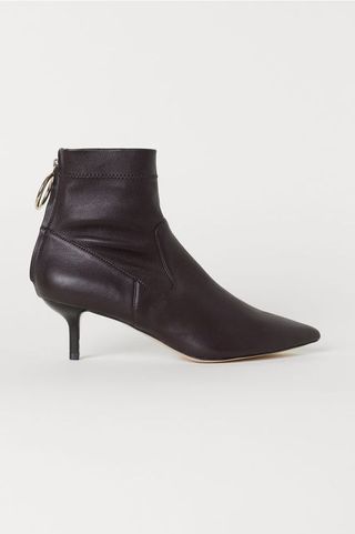 H&M + Leather Ankle Boot