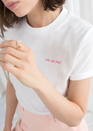 & Other Stories + Embroidered Pas du Tout Tee