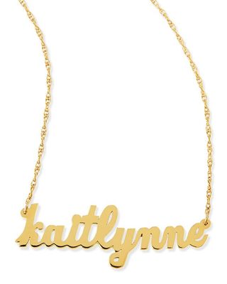 Jennifer Zeuner + Serafina Personalized Mini Nameplate Necklace