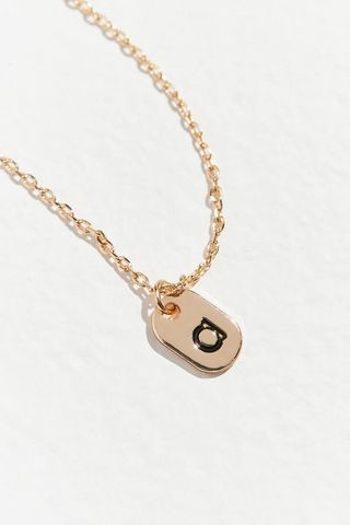Urban Outfitters + Initial Mini Tag Necklace
