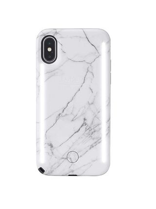 LuMee + Duo Phone Case, White Marble