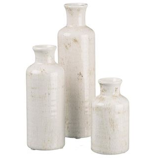 Sullivans + Small White Vase Set