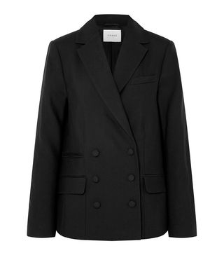 Frame + Double-Breasted Wool Blazer