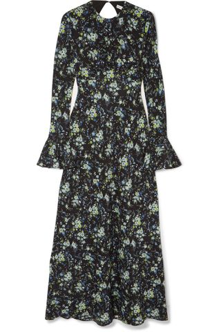 Les Rêveries + Floral-Print Silk-Chiffon Midi Dress