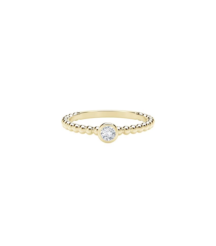 The Forevermark Tribute™ Collection + Diamond Stackable Ring in Yellow Gold