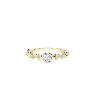 The Forevermark Tribute™ Collection + Feminine Diamond Ring in Yellow Gold