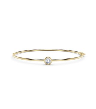 The Forevermark Tribute™ Collection + Round Diamond Bangle in Yellow Gold