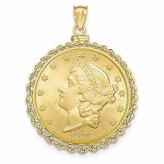 Bezel Necklace Pendant Charm Coin