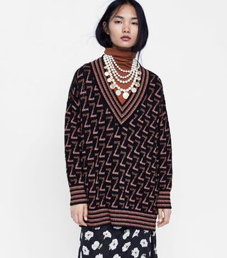 Zara + Metallic Thread Sweater