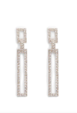 Forever 21 + Pave Geo Drop Earrings