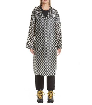 Proenza Schouler + PSWL Checkerboard Hooded Raincoat