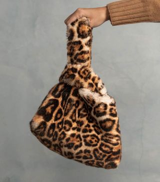 Pixie Market + Leopard Faux Fur Pull Through Bag