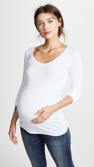 Ingrid & Isabel + Long Sleeve Maternity Scoop Tee