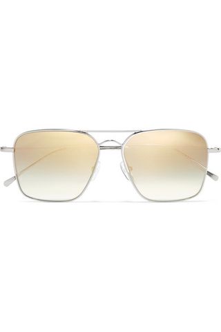 Illesteva + Milos Aviator-Style Metal Sunglasses