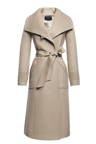 Sentaler + Long Wide Collar Wrap Coat