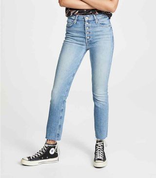 Mother + The Pixie Dazzler Ankle Fray Jeans
