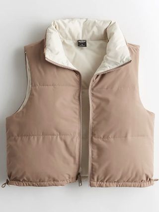 Hollister + Crop Puffer Vest