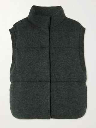 Le Kasha + Quilted Organic Cashmere Gilet