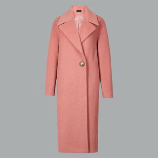 Marks and Spencer + Textured Single Breasted Coat