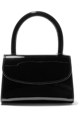 By Far + Mini Patent-Leather Tote