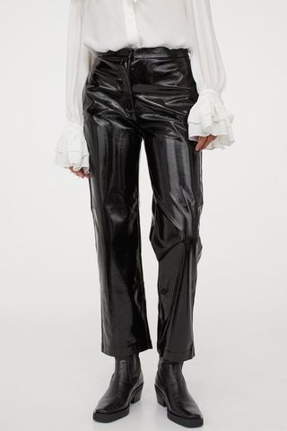 H&M + Faux Leather Pants