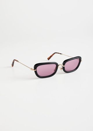 & Other Stories + Squared Thick Frame Sunglasses