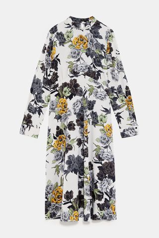 Zara + Floral Print Dress