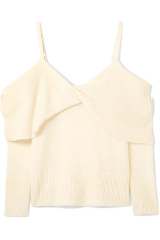 Adam Lippes + Convertible Draped Cashmere and Silk-Blend Sweater