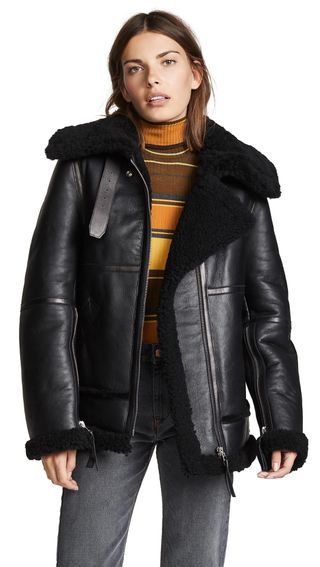 Acne Studios + Shearling Leather Jacket