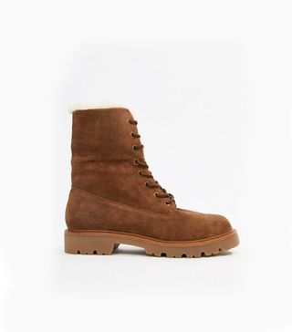 ASOS + Apex Suede Hiker Lace-Up Boots