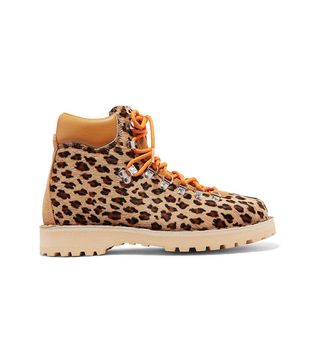 Diemme + Roccia Vet Leopard-Print Calf Hair Ankle Boots