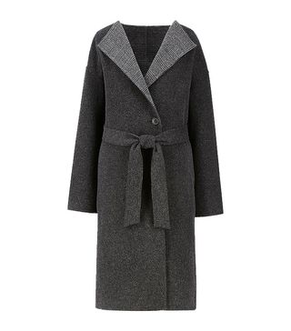 Uniqlo + Wool Blend Double Faced Collarless Coat