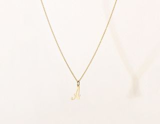 Vrai & Oro + Letter Pendant Necklace