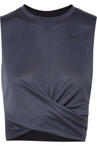Nike + Cropped Twisted Ribbed Dri-Fit Tank