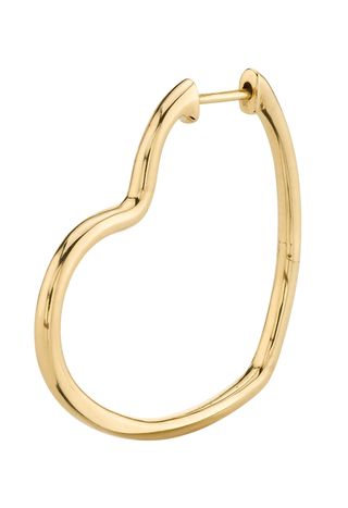 The Last Line + Large Gold Heart Hoop