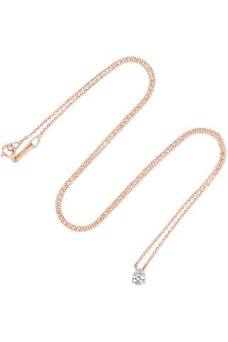 Anita Ko + 18-Karat Rose Gold Diamond Necklace