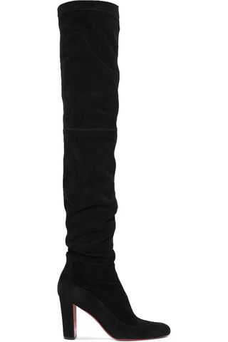 Christian Louboutin + Kiss Me Gena Suede Thigh Boots
