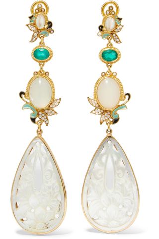 Percossi Papi + Gold-plated And Enamel Multi-stone Earrings