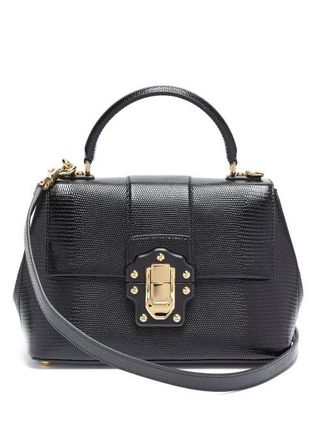 Dolce & Gabbana + Lucia Lizard Effect Leather Bag