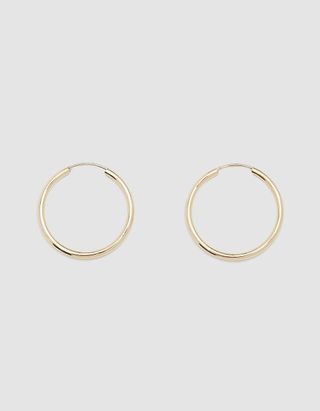 Loren Stewart + Infinity Yellow Gold Hoop Earrings