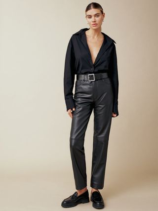 Reformation + Veda Cynthia Leather Pant